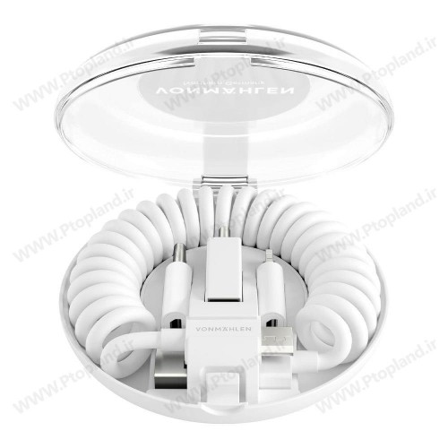  کابل شارژ همه کاره, کابل شارژر چند سر و چند کاره برای اندروید و آیفون برند VONMÄHLEN مدل Allroundo