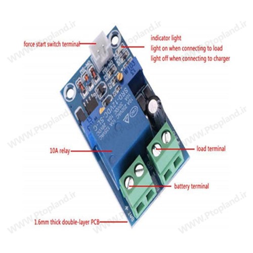 ماژول کنترل ولتاژ پایین، قطع خودکار ولتاژ پایین 12 ولت با نشانگر LED برای شارژ و توقف خودکار