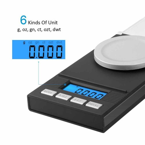 ترازوی دیجیتال 50 گرمی مدل Brifit با دقت اندازه گیری 0.001 گرم مناسب برای کارهای حساس حوزه جواهر و آزمایشگاه