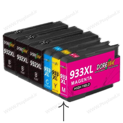 کارتریج جوهرافشان 933XL مجنتا (قرمز) – برند DoreInk، پلمپ و سازگار با HP