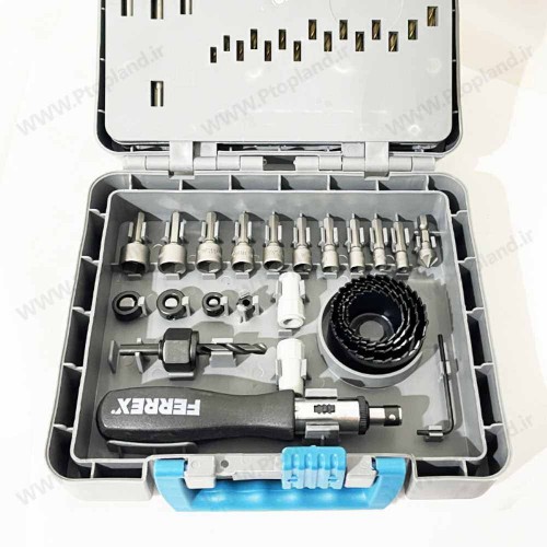 جعبه ابزار کامل Ferrex آلمان | ست جامع مته، بیت، بوکس و متعلقات (200+ پارچه)