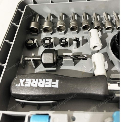 جعبه ابزار کامل Ferrex آلمان | ست جامع مته، بیت، بوکس و متعلقات (200+ پارچه)