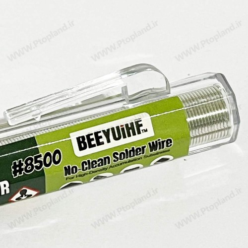 سیم قلع 0.8 میلی‌متری و خمیر فلکس سرنگی BEEYUIHF مدل 9530 | مخصوص لحیم‌کاری حرفه‌ای و SMT