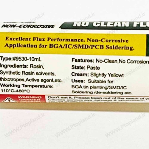 سیم قلع 0.8 میلی‌متری و خمیر فلکس سرنگی BEEYUIHF مدل 9530 | مخصوص لحیم‌کاری حرفه‌ای و SMT