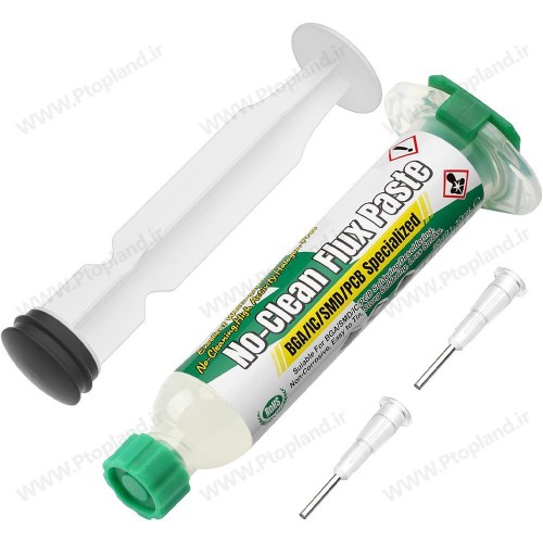 سیم قلع 0.8 میلی‌متری و خمیر فلکس سرنگی BEEYUIHF مدل 9530 | مخصوص لحیم‌کاری حرفه‌ای و SMT