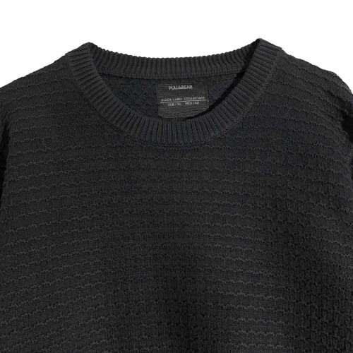 پلیور مشکی بافتنی Pull&Bear اورجینال