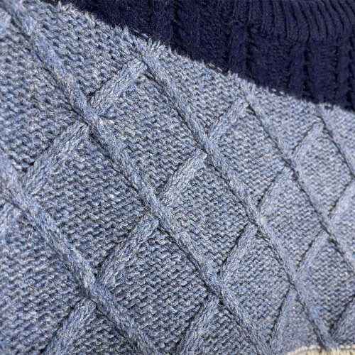 لباس بافت آبی سورمه ای وارداتی