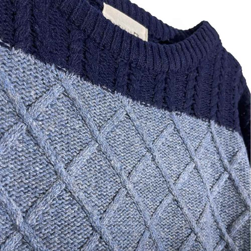 لباس بافت آبی سورمه ای وارداتی