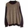 پلیور یقه‌گرد طرح بافت ریز – رنگ قهوه‌ای، شیک و مناسب پاییز و زمستان