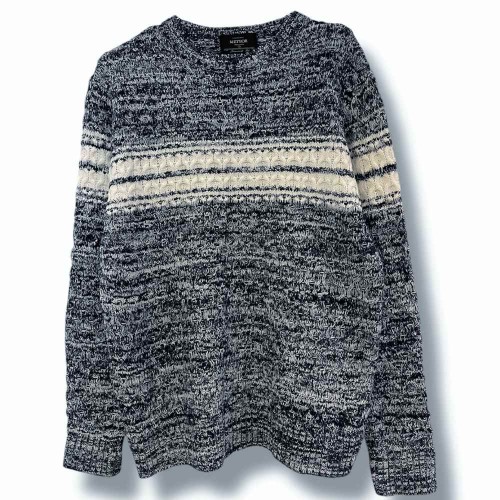 بلوز بافتنی سرمه ای سفید وارداتی