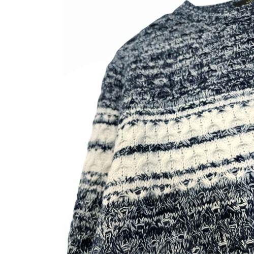 بلوز بافتنی سرمه ای سفید وارداتی