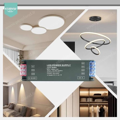 منبع تغذیه سوئیچینگ باریک 24 ولت 6.25 آمپر 150 وات سفارش اروپا