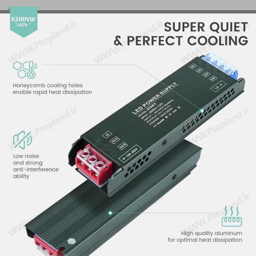 منبع تغذیه سوئیچینگ باریک 24 ولت 6.25 آمپر 150 وات سفارش اروپا