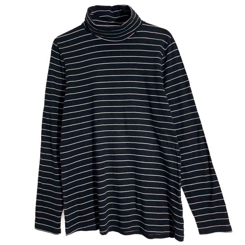 بلوز مشکی آستین بلند استرچ زنانه|دخترانه راه راه وارداتی