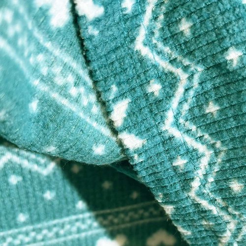 بلوز کلاه دار چهار فصل طرح‌دار سبز