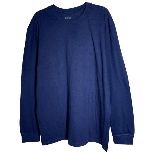 بلوز آستین بلند نخی سرمه‌ای