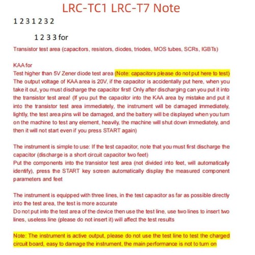 تستر قطعات الکترونیکی مدل LCR-T7