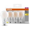 لامپ LED فیلامنت برند OSRAM نور گرم 2700K، 1521 لومن، سرپیچ E27، بسته 3 عددی