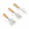 ست 3 عددی کاردک PARKSIDE با دسته چوبی برای بتونه‌کاری، نصب کاغذ دیواری و کارهای DIY