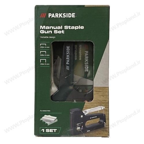 منگنه کوب دستی پارکساید آلمان همراه 1000 عدد منگنه | سه سایز 4، 6، 8 میلی‌متر