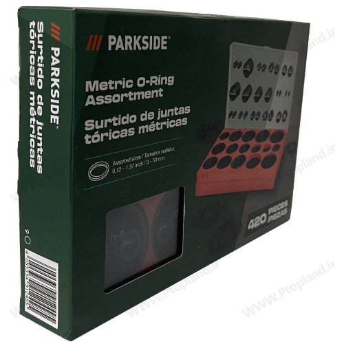 ست اورینگ متریک 420 تکه پارکساید آلمان | 32 سایز مختلف برای تعمیرات و کارهای فنی با جعبه اورگانایزر مقاوم