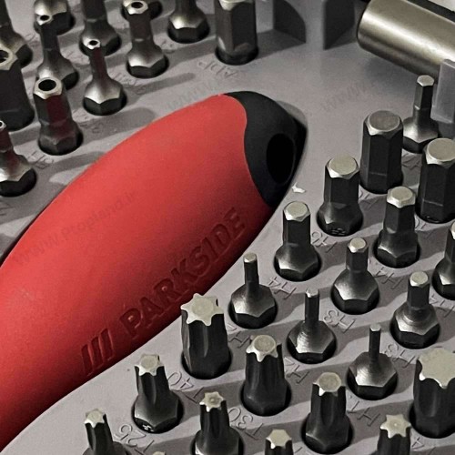 سری 115 تکه بیت پیچ گوشتی جغجغه ای برند پارکساید آلمان