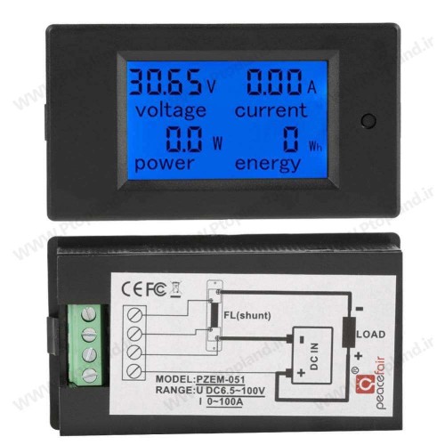 نمایشگر پنلی ولتاژ DC، جریان، توان و انرژی PZEM-051