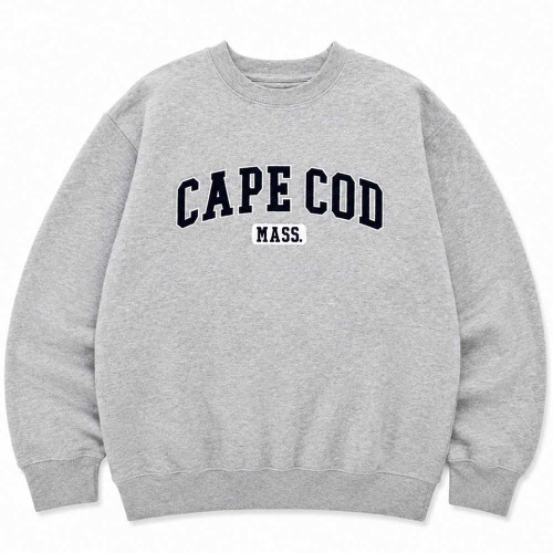دورس پسرانه|دخترانه وارداتی طوسی ملانژ اورجینال طرح گلدوزی CAPE COD