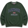 پلیور سبز جنگلی وارداتی داخل کرک نرم و لطیف با پچ و گلدوزی سورمه ای LONDON  