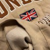 دورس اورجینال انگلیسی تو کرک لطیف خاکی طراحی با پچ و گلدوزی رنگ قهوه ای LONDON   