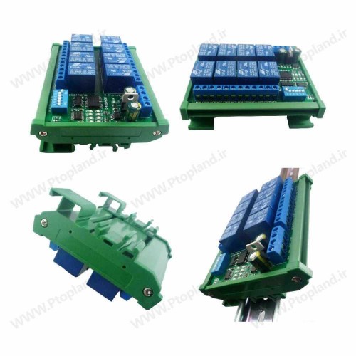 ماژول I/O با 8 کانال رله، بستر شبکه RS485 و پروتکل MODBUS RTU