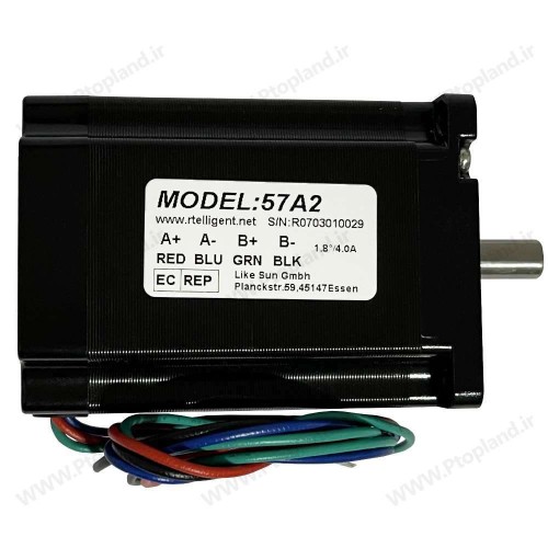 استپ موتور مدل 57A2 از برند Rtelligent | موتور پله‌ای دقیق با انکودر داخلی