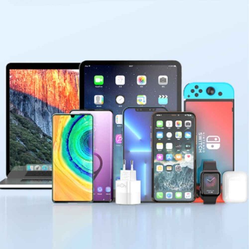 شارژر دیواری GaN مدل RY-C40A، توان 40 وات، دو خروجی USB-C