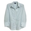 شومیز راه‌راه سفید آبی زنانه وارداتی برند Brooks Brothers