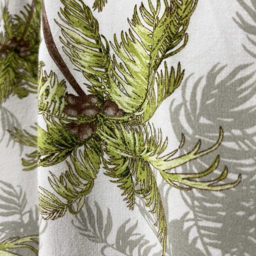 پیراهن آستین کوتاه هاوایی طرح نخل سبز گرمسیری وارداتی