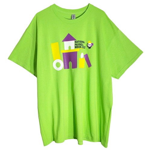 تیشرت سبز فسفری چاپ گرافیکی مدرن یونیسکس وارداتی