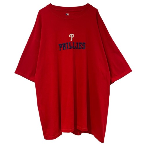 تیشرت استوک قرمز Phillies | تیشرت وارداتی قواره بزرگ نخ پنبه
