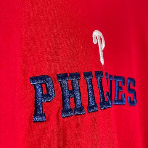 تیشرت استوک قرمز Phillies | تیشرت وارداتی قواره بزرگ نخ پنبه