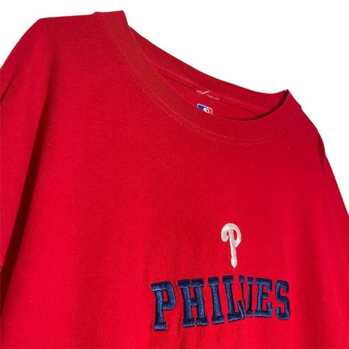 تیشرت استوک قرمز Phillies | تیشرت وارداتی قواره بزرگ نخ پنبه