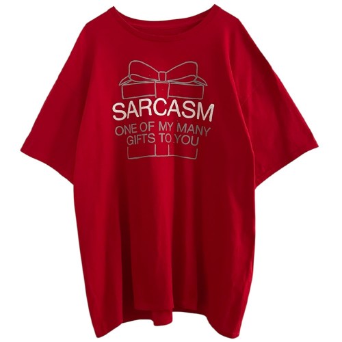 تیشرت آستین کوتاه قرمز Sarcasm - One of my Many Gifts - استوک وارداتی