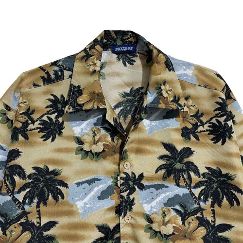 پیراهن آستین کوتاه هاوایی