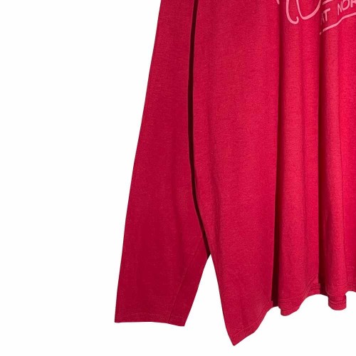 بلوز آستین بلند نخی اورسایز قرمز تیره استوک 