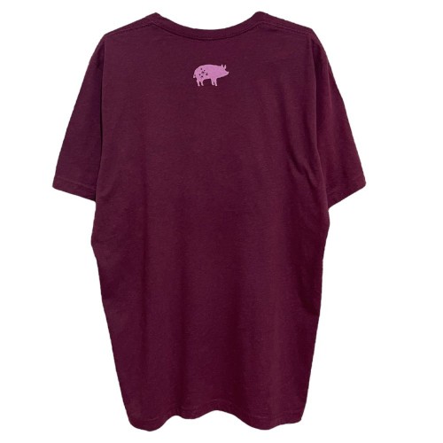 تیشرت استوک زرشکی Bacon Day 2021 | آستین کوتاه بدون دوخت بغل وارداتی