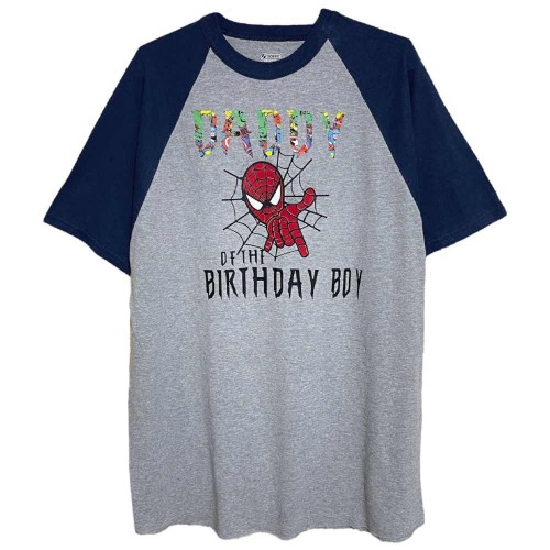 تیشرت استوک طوسی سرمه‌ای Birthday Boy | آستین کوتاه وارداتی بدون دوخت