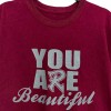 تیشرت استوک قرمز YOU ARE Beautiful | آستین کوتاه وارداتی بدون دوخت