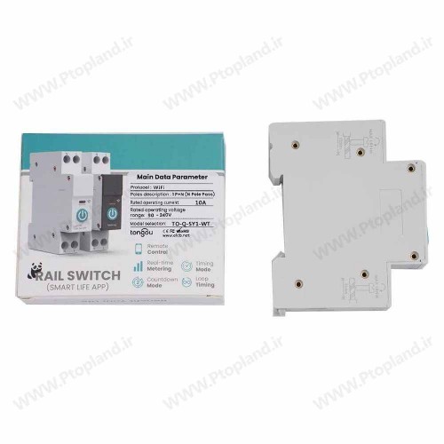 فیوز مینیاتوری هوشمند تک فاز 32 آمپر Tongou با قابلیت ارتباط از طریق Wifi برای کنترل و گزارش‌گیری