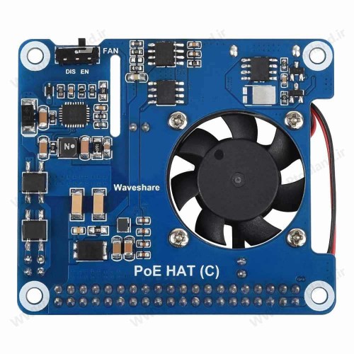 هت PoE رزبری پای 3B+/4B مدل C برند Waveshare