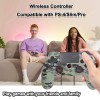 دسته بازی بی‌سیم سازگار با کنسول PS4/Pro/Slim گیم‌پد با ویبره, ژیروسکوپ ۶ محوره, عملکرد صوتی, تاچ‌پد, طرح استتار ارتشی