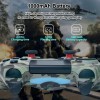 دسته بازی بی‌سیم سازگار با کنسول PS4/Pro/Slim گیم‌پد با ویبره, ژیروسکوپ ۶ محوره, عملکرد صوتی, تاچ‌پد, طرح استتار ارتشی