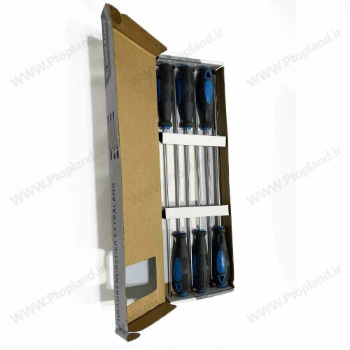 ست 6 عددی پیچ‌گوشتی فوق بلند WORKZONE آلمان | 325 میلی‌متر آهنربایی دو سو و چهار سو